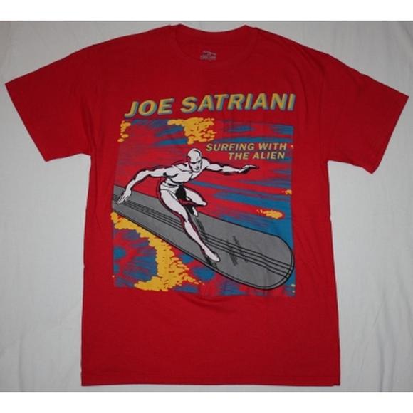 Joe Satriani Surfing With The Alien87 New Red T-Shirt - Picture 1 of 4